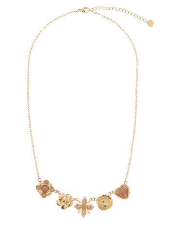 Ketting Bedels soft pink goud - Rose & Camellia