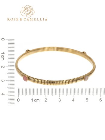 Armband bangle Nude goud - Rose & Camellia