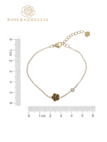 Armband Rose and diamond goud - Rose & Camellia