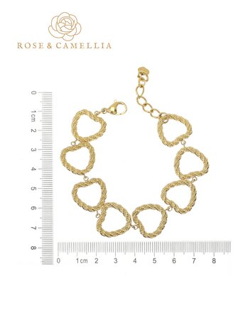 Armband Open heart goud - Rose & Camellia