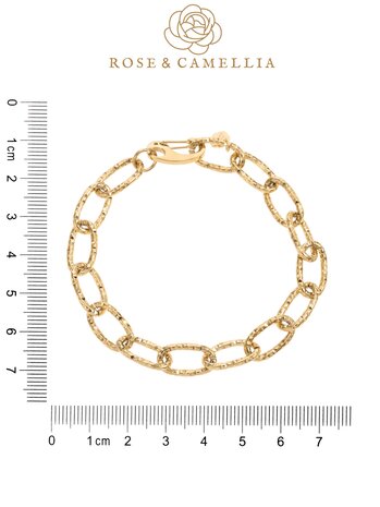 Armband Big chain goud - Rose & Camellia