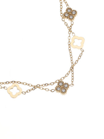 Armband Diamond clover goud - Rose & Camellia