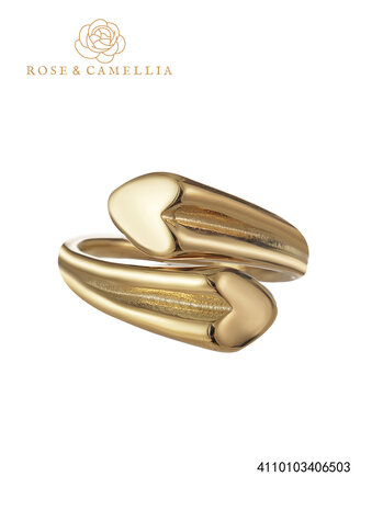 Ring galaxy hearts goud - Rose & Camellia