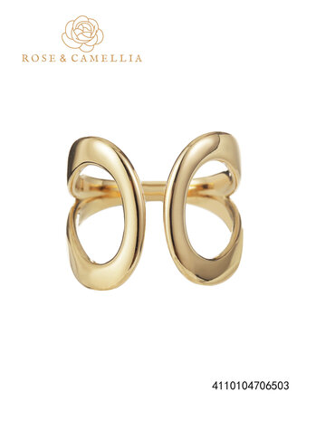 Ring open rounds goud - Rose & Camellia