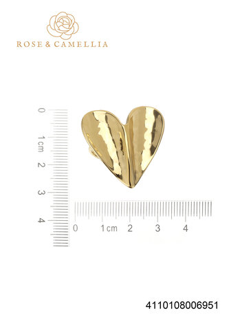 Ring Beauty heart goud - Rose & Camellia