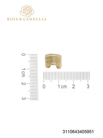 Ear cuff Fine lines goud - Rose & Camellia