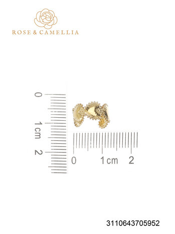 Ear cuff Hearts goud - Rose & Camellia
