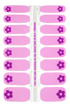 Nagel stickers Purple Blossoms - Blitsbee