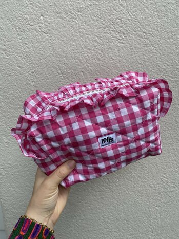Toilettas ruitjes pink - Loffs
