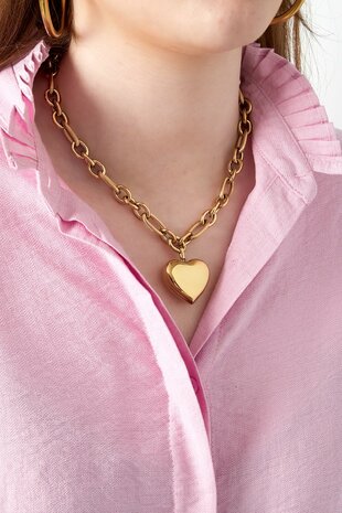 Ketting Heart love - goud