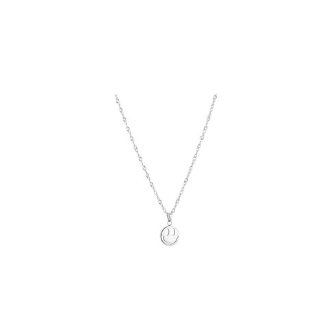 Ketting happy face - zilver