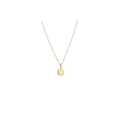 Ketting happy face - goud