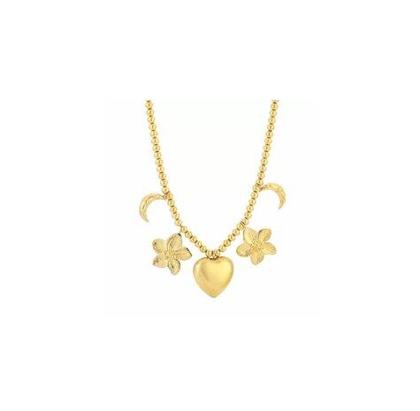 Bedelketting love the moon - goud