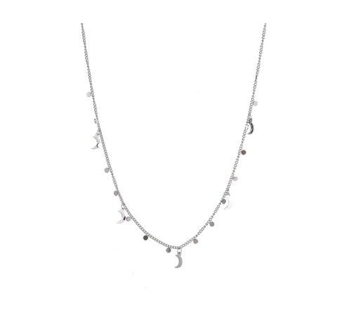 Ketting N4750-1 Moon on the side necklace zilver - ​​​​​​​Day&Eve 