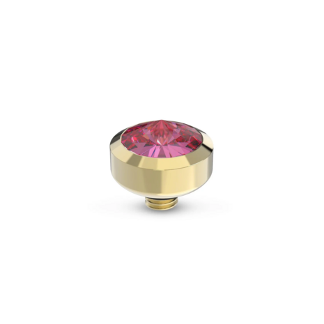 Steentje twisted Glossy Rose 6 mm goud TMB8 - Melano