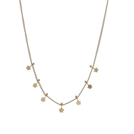 Ketting N4483-2 flower pins necklace goud - ​​​​​​​Day&Eve 