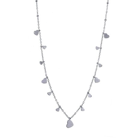 Ketting N4499-1 hearts on the side necklace zilver - ​​​​​​​Day&Eve 