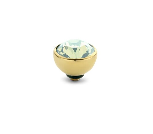 Steentje twisted Basic Chrysolite stone 6 mm goud M01SR 5011 - Melano