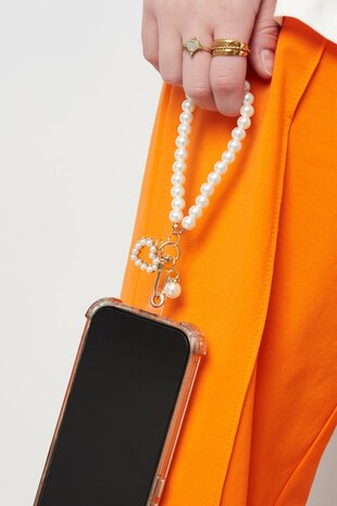 Telefoonkoord kort parels