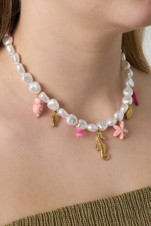 Ketting Parels ocean - goud