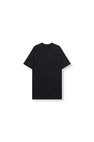 T-shirt jurk met studs Bella donkergrijs - Refined Department