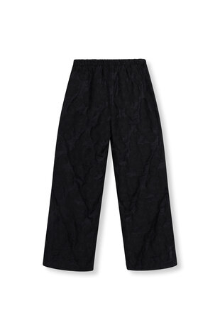Broek met gebloemde stof Mara zwart - Refined Department