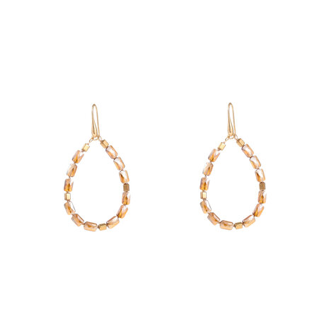 Oorbellen E55220-6 Big bead drop toffee goud - Day&Eve