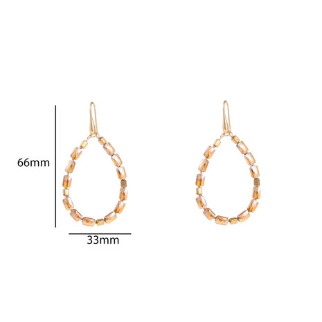 Oorbellen E55220-6 Big bead drop toffee goud - Day&Eve
