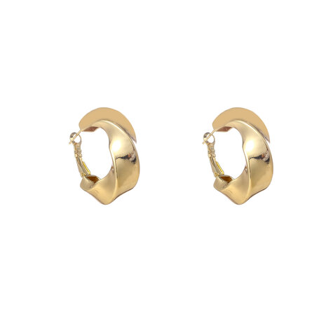 Oorbellen E55065-2 Big twisted hoop goud - Day&Eve