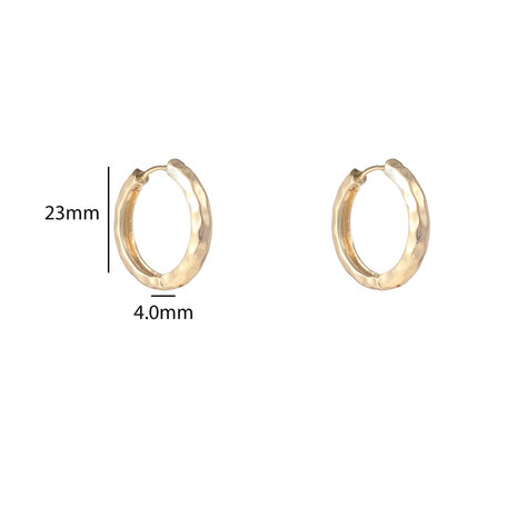 Oorbellen E55055-2 Natural hoop goud - Day&Eve