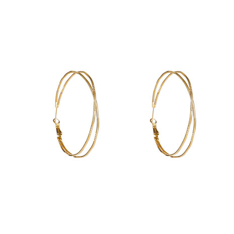 Oorbellen E56340-2 Fine double hoop goud - Day&Eve