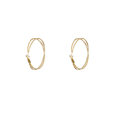 Oorbellen E56339-2 Fine double hoop goud - Day&Eve
