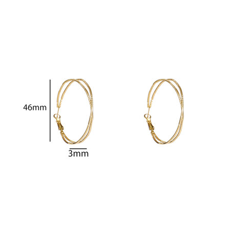 Oorbellen E56339-2 Fine double hoop goud - Day&Eve