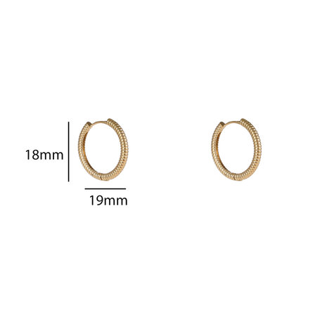 Oorbellen E56091-2 Propeller hoop goud - Day&Eve