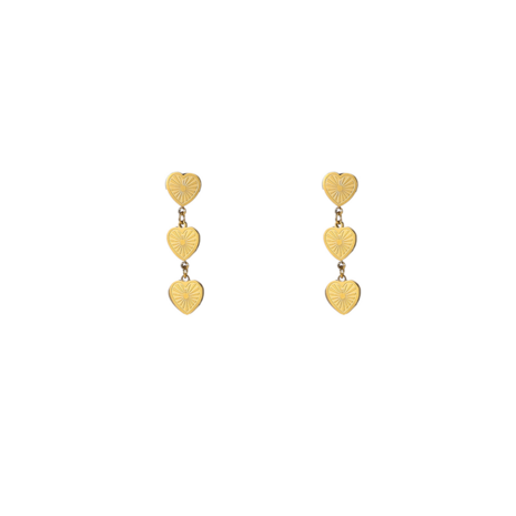 Oorbellen E56422-2 3 hearts stud goud - Day&Eve