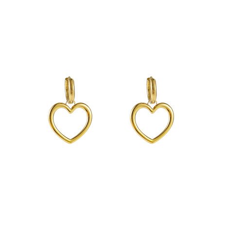 Oorbellen E56274-2 Big heart hoop goud - Day&Eve