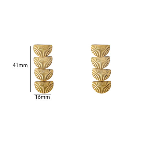 Oorbellen E56247-2 Fan dangle goud - Day&Eve