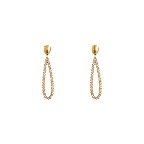 Oorbellen E56435-2 Shiny oval dangle goud - Day&Eve