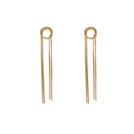 Oorbellen E56245-2 Round knot dangle goud - Day&Eve