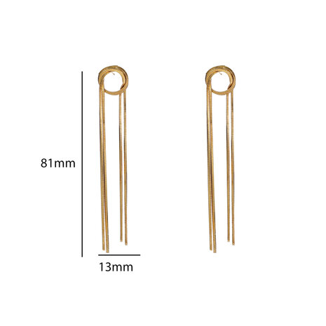 Oorbellen E56245-2 Round knot dangle goud - Day&Eve