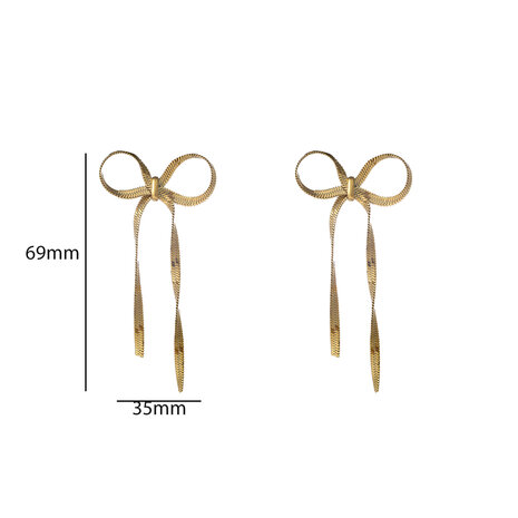 Oorbellen E56260-2 Big bow stud goud - Day&Eve