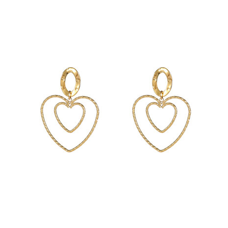 Oorbellen E56360-2 Fine open hearts goud - Day&Eve