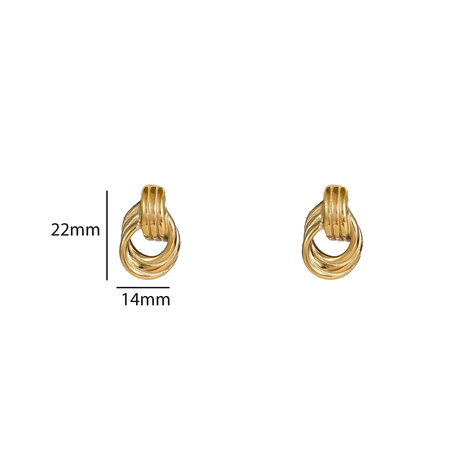 Oorbellen E56204-2 Classic bold stud goud - Day&Eve