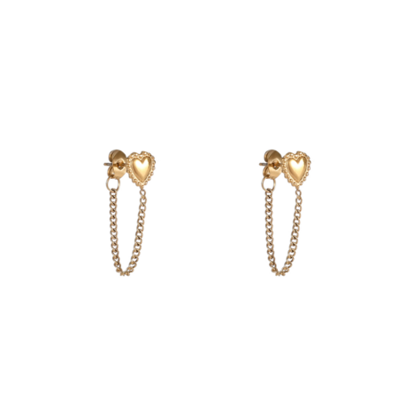 Oorbellen E56182-2 Under ear heart goud - Day&Eve