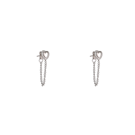 Oorbellen E56182-1 Under ear heart zilver - Day&Eve