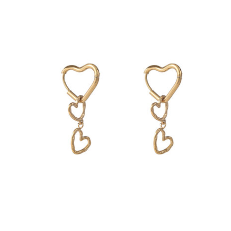 Oorbellen E56114-2 Hoop heart goud - Day&Eve