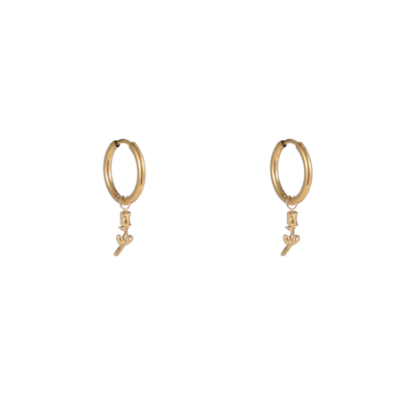 Oorbellen E56102-2 Rose hoop goud - Day&Eve