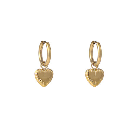 Oorbellen E56113-2 Balloon heart hoop goud - Day&Eve