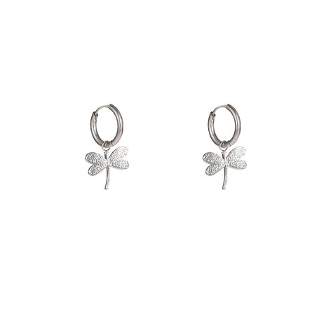 Oorbellen E56106-1 Libel hoop zilver - Day&Eve