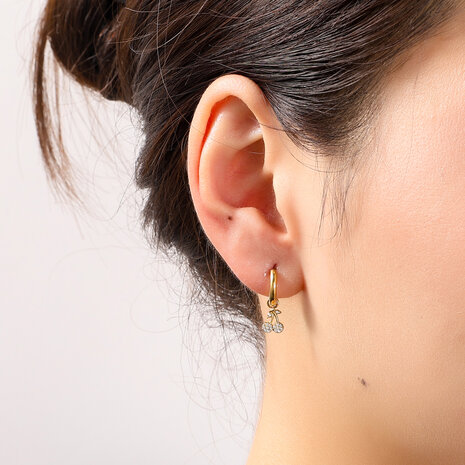 Oorbellen E56427-2 Sparkly kersje hoop goud - Day&Eve